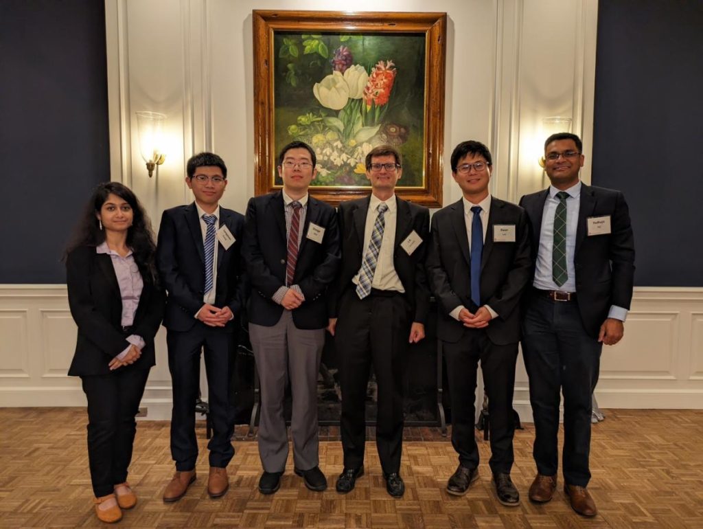 Members of the Schmidt Group at the 2023 Hirschfelder award ceremony. From left to right: Ipsita, Longyuan, Zhongyi, Prof. Schmidt, Kwan, Yu