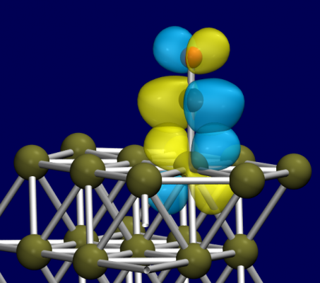 Pi-star orbital interaction on a palladium catalyst