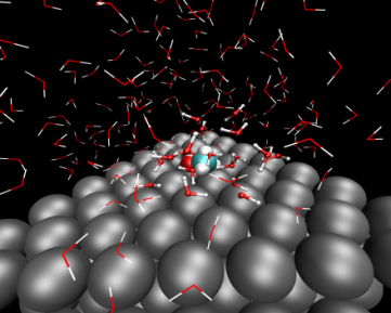 Solvent effects model for heterogeneous catalytic reactions